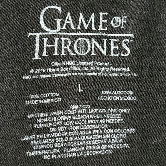 2019 HBO Licensed Game of Thrones Graphic Mother of Dragons T-Shirt Black Sz M - Picture 5 of 5